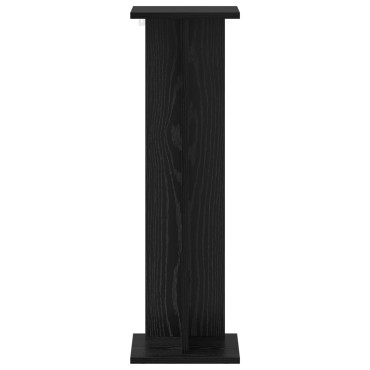 vidaXL Βάση φυτών 2 τμχ. Μαύρη Δρυς 25 x 25,5 x 80,5 εκ.