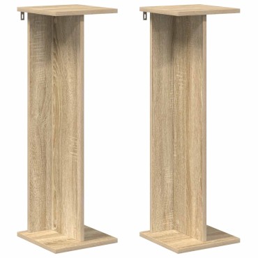 vidaXL Βάση φυτών 2 τμχ. Δρύς Sonoma 25 x 25,5 x 80,5 εκ.