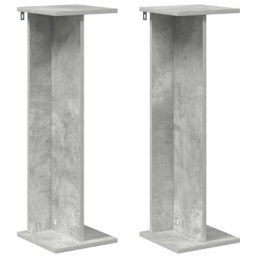 vidaXL Βάση φυτών 2 τμχ. Σκυρόχρωμο Γκρι 25 x 25,5 x 80,5 εκ.