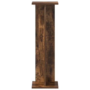 vidaXL Βάση φυτών Καπνιστή Δρυς 25 x 25,5 x 80,5 εκ.