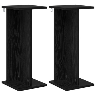 vidaXL Βάση φυτών 2 τμχ. Μαύρη Δρυς 25 x 25,5 x 60,5 εκ.
