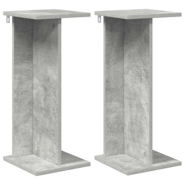 vidaXL Βάση φυτών 2 τμχ. Σκυρόχρωμο Γκρι 25 x 25,5 x 60,5 εκ.
