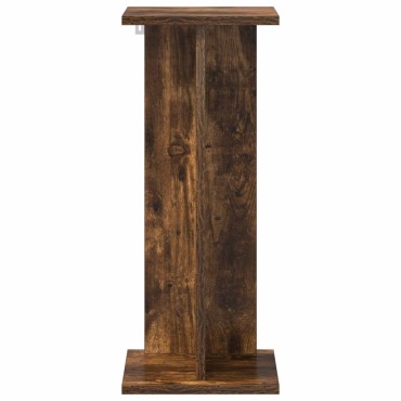 vidaXL Βάση φυτών Καπνισμένο Ξύλο Δρυός 25 x 25,5 x 60,5 εκ.