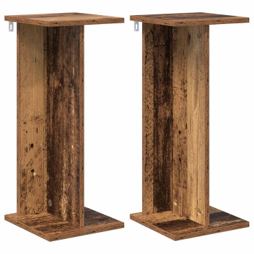 vidaXL Βάση φυτών 2 τμχ. Παλιό ξύλο 25 x 25,5 x 60,5 εκ.
