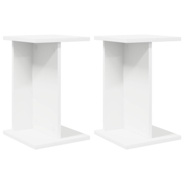 vidaXL Βάση φυτών 2 τμχ. Λευκός 25 x 25,5 x 40,5 εκ.