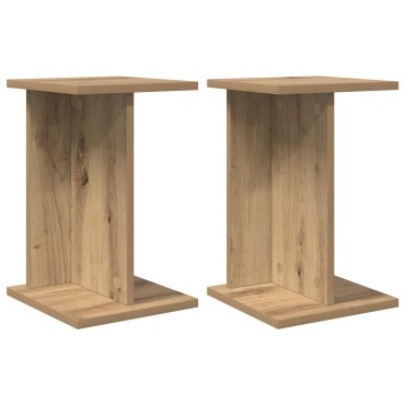 vidaXL Βάση φυτών 2 τμχ. Τεχνίτικη Δρυς 25 x 25,5 x 40,5 εκ.