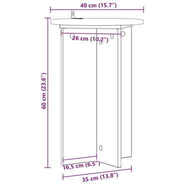 vidaXL Βάση φυτών 2 τεμ. Γκρι Σκυροδέματος Ø40 x 60 εκ.