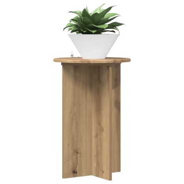 vidaXL Βάση φυτών 2 τμχ. Artisan Δρυς Ø40 x 60 εκ. Επεξεργασμένο Ξύλο