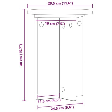 vidaXL Βάση φυτών 2 τεμ. Γυαλιστερό Λευκό Ø29,5 x 40 εκ.