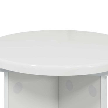 vidaXL Βάση φυτών 2 τεμ. Γυαλιστερό Λευκό Ø29,5 x 40 εκ.
