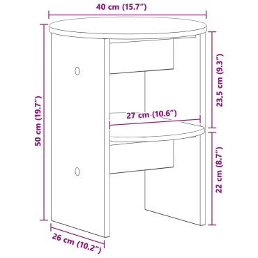 vidaXL Βοηθητικό ντουλάπι Παλιό ξύλο 40x50 εκ 1 τεμ.