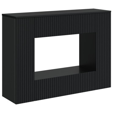 vidaXL Τραπέζι κονσόλας Ριγέ Μαύρο 101x29x74cm