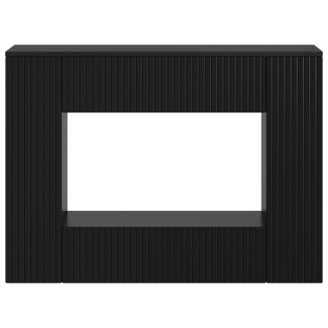 vidaXL Τραπέζι κονσόλας Ριγέ Μαύρο 101x29x74cm