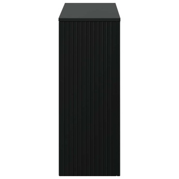 vidaXL Τραπέζι κονσόλας Ριγέ Μαύρο 101x29x74cm