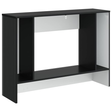 vidaXL Τραπέζι κονσόλας Ριγέ Μαύρο 101x29x74cm