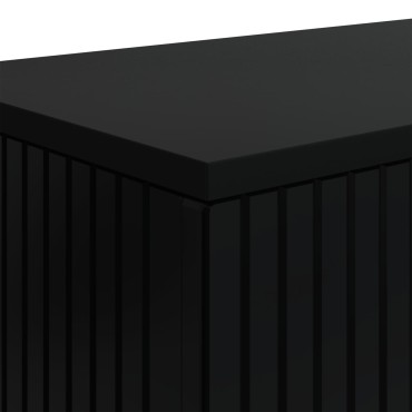 vidaXL Τραπέζι κονσόλας Ριγέ Μαύρο 101x29x74cm