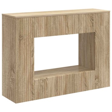 vidaXL Τραπέζι κονσόλας Ριγέ Δρύς Sonoma 101x29x74cm