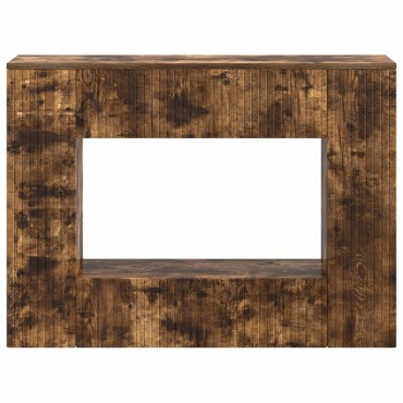 vidaXL Τραπέζι κονσόλας Ριγέ Καπνιστή Δρυς 101x29x74cm