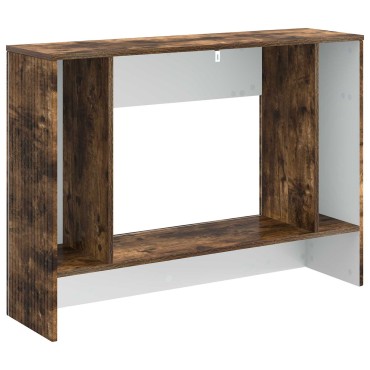 vidaXL Τραπέζι κονσόλας Ριγέ Καπνιστή Δρυς 101x29x74cm