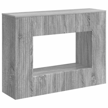vidaXL Τραπέζι κονσόλας Ριγέ Γκρι Σονομά 101x29x74cm