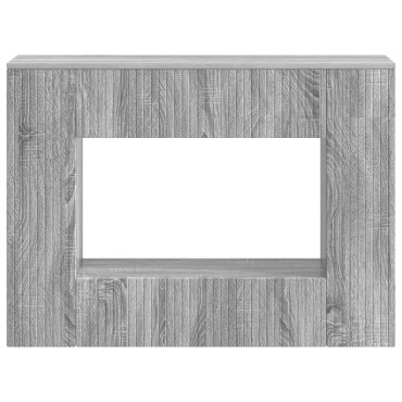 vidaXL Τραπέζι κονσόλας Ριγέ Γκρι Σονομά 101x29x74cm