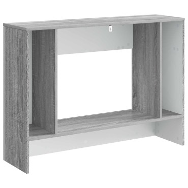 vidaXL Τραπέζι κονσόλας Ριγέ Γκρι Σονομά 101x29x74cm