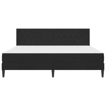 vidaXL Σκελετός κρεβατιού με στρώμα Μαύρο 200x200cm Βελούδο