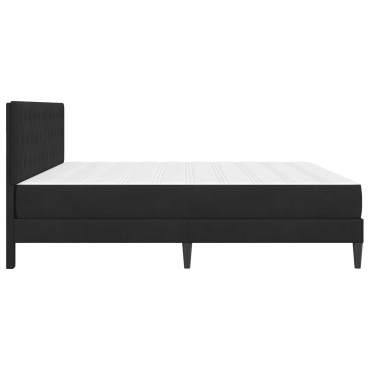 vidaXL Σκελετός κρεβατιού με στρώμα Μαύρο 200x200cm Βελούδο