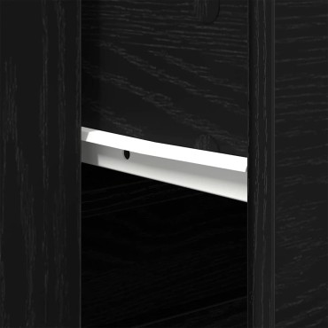vidaXL Πλαϊνό γραφείο Μαύρη Οξυά 240x33x70cm Επεξεργασμένο Ξύλο 1 τεμ.