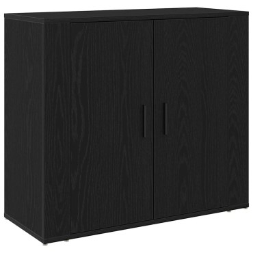 vidaXL Πλαϊνό γραφείο Μαύρη Οξυά 240x33x70cm Επεξεργασμένο Ξύλο 1 τεμ.