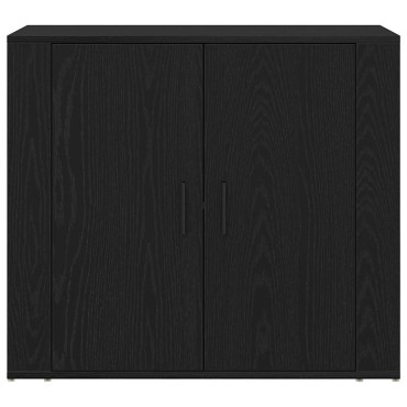 vidaXL Πλαϊνό γραφείο Μαύρη Οξυά 240x33x70cm Επεξεργασμένο Ξύλο 1 τεμ.