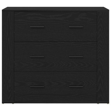 vidaXL Πλαϊνό γραφείο Μαύρη Οξυά 240x33x70cm Επεξεργασμένο Ξύλο 1 τεμ.