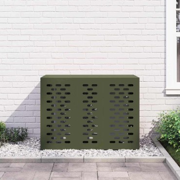 vidaXL Κάλυμμα κλιματιστικού Λαδί 110 x 50 x 80 cm
