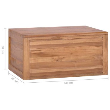vidaXL Έπιπλο Μπάνιου/Νιπτήρα Επιτοίχιο 60x45x30cm Μασίφ Ξύλο Teak 1 τεμ.