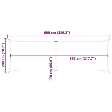 vidaXL Πανί σκιάς Καφέ 6 x 2 m 100% Πολυέστερ Οξφόρδη