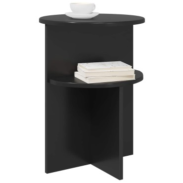 vidaXL Τραπεζάκι Πλευράς Μαύρη Δρυς 39,5x55cm Επεξεργασμένο Ξύλο 1 τεμ.