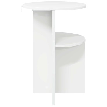 vidaXL Τραπεζάκι Πλευράς Γυαλιστερό Λευκό 39,5x55cm 1 τεμ.