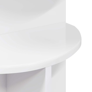 vidaXL Τραπεζάκι Πλευράς Γυαλιστερό Λευκό 39,5x55cm 1 τεμ.