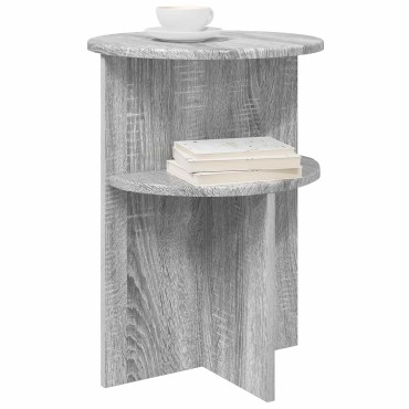 vidaXL Τραπεζάκι Πλευράς με αποθήκευση Γκρι Sonoma 39,5x55cm 1 τεμ.