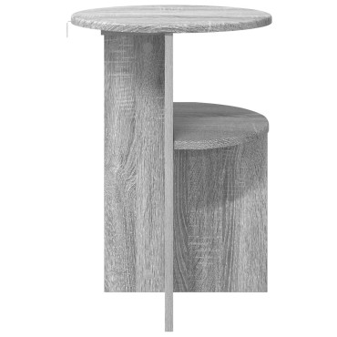 vidaXL Τραπεζάκι Πλευράς με αποθήκευση Γκρι Sonoma 39,5x55cm 1 τεμ.