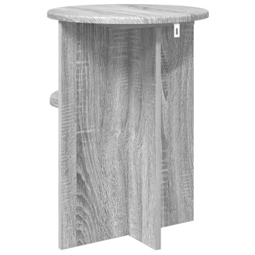 vidaXL Τραπεζάκι Πλευράς με αποθήκευση Γκρι Sonoma 39,5x55cm 1 τεμ.