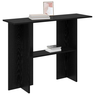 vidaXL Τραπέζι κονσόλας Μαύρη Δρυς 100x30x75cm Επεξεργασμένο Ξύλο