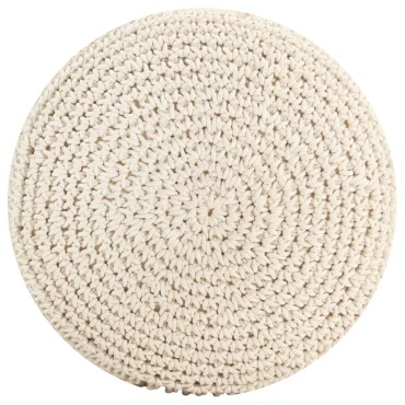 vidaXL Πουφ Χειροποίητο Μακραμέ 45x30cm από Βαμβάκι 1 τεμ.