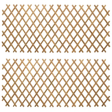 vidaXL Επεκτάσιμο πλέγμα φράχτη 2 τμχ. 100x105cm Μπαμπού