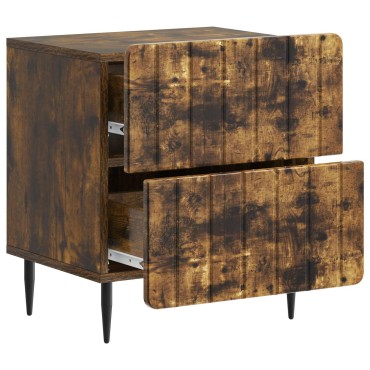 vidaXL Κομοδίνο Καπνισμένο Ξύλο Δρυός 43x34,5x49,5 εκ 1 τεμ.