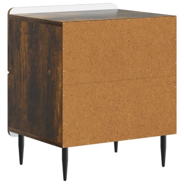 vidaXL Κομοδίνο Καπνισμένο Ξύλο Δρυός 43x34,5x49,5 εκ 1 τεμ.