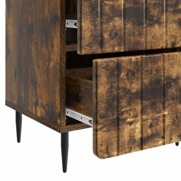vidaXL Κομοδίνο Καπνισμένο Ξύλο Δρυός 43x34,5x49,5 εκ 1 τεμ.