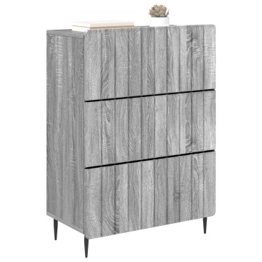 vidaXL Ντουλάπι με Συρτάρια Γκρι Sonoma 66x34,5x92cm 1 τεμ.