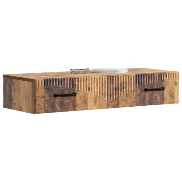 vidaXL Τραπεζάκι Τοίχου Παλαιωμένο ξύλο 87,5x34,5x17cm