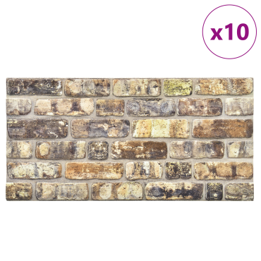 vidaXL Πάνελ τοίχου 10 τμχ. 100 x 50 cm Πολύχρωμο Αφρός EPS